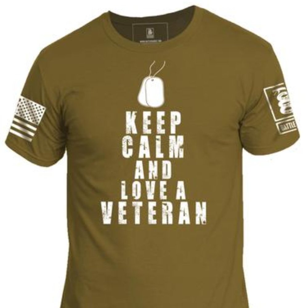 Keep Calm and Love a Veteran Crew Neck T-Shirt